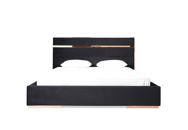 VIG Furniture Nova Domus Cartier Modern Black & Rosegold Bedroom Set VGVCCARTIER-SET