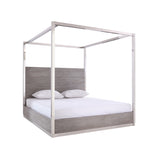 VIG Furniture Modrest Arlene Modern Grey Elm & Stainless Steel Bedroom Set VGVCBD008A-SET