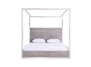 VIG Furniture Modrest Arlene Modern Grey Elm & Stainless Steel Bedroom Set VGVCBD008A-SET