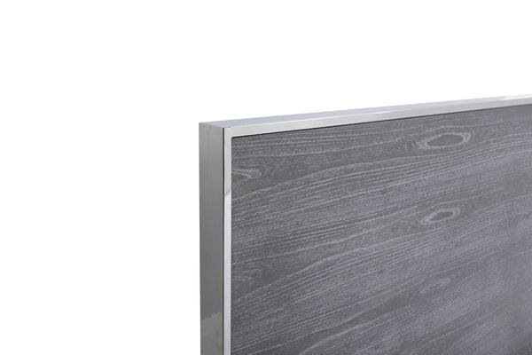 VIG Furniture Modrest Charlene Modern Grey Elm & Stainless Steel Bedroom Set VGVC-CHARLENE-SET