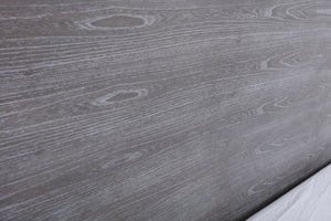 VIG Furniture Modrest Charlene Modern Grey Elm & Stainless Steel Bed VGVCBD008A-LOW-GRY