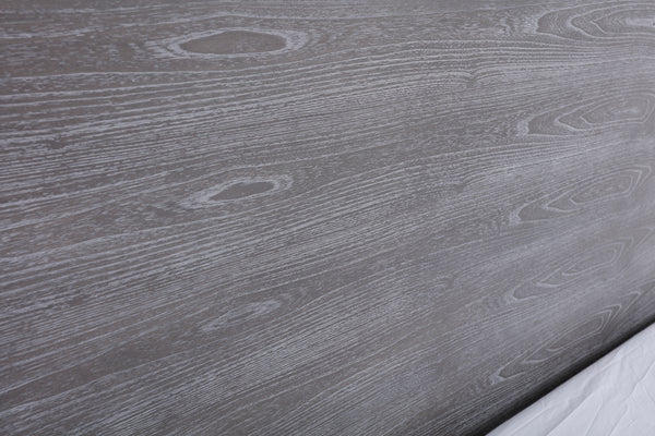 VIG Furniture Modrest Charlene Modern Grey Elm & Stainless Steel Bed VGVCBD008A-LOW-GRY