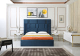 VIG Furniture Modrest Adonis - Modern Blue Fabric Bed VGVCBD096-19