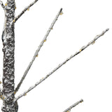 4-foot Pre-Lit 228 Warm White LED Artificial Christmas Twig Tree, Brown with Snow