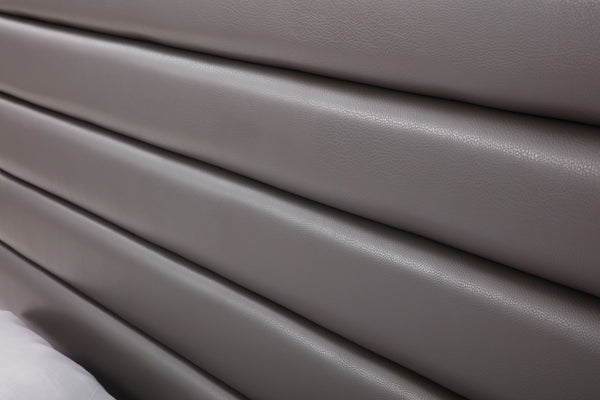 VIG Furniture Eastern King Modrest Lucy Modern Grey Leatherette Bed VGVCBD1708-GRYPU-EK