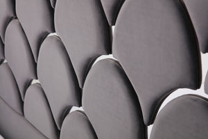 VIG Furniture Queen Modrest Audrey Modern Grey Velvet & Stainless Steel Bed VGVCBD1801-GRY-Q