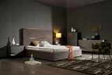 VIG Furniture Modrest Duke Modern Grey Velvet & Black Gun Chrome Bed VGVCBD1903-GRY