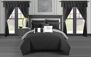 Sigal Black Queen 20pc Comforter Set