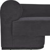 Sagebrook Home Contemporary Modern Sofa - Black Oak Base,  Gunmetal 17045-02 Gunmetal Non-woven Fabric