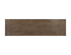 Newport 66" TV Console in Planked Oak - Stylish Storage with Cable Management & Soundbar Shelf