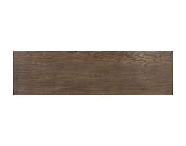 Newport 66" TV Console in Planked Oak - Stylish Storage with Cable Management & Soundbar Shelf