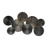 Sagebrook Home Contemporary Metal, 31"l Pleated Wall Discs, Gray Wb 17922-02 Gray 