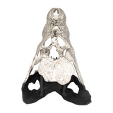 Sagebrook Home Contemporary Metal,11",alligator Skull,nickle/black 17483-01 Black Aluminum