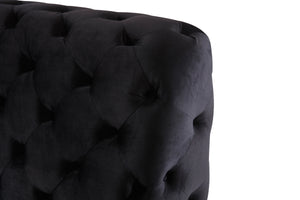 VIG Furniture Eastern King Modrest Legend Modern Black Velvet &amp; Gold Bed VGVCBD8111-BLKGLD-EK