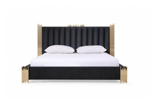 VIG Furniture Modrest Token Modern Black & Gold Bed VGVCBD815-BED