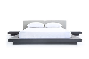 VIG Furniture Modrest Opal Modern Wenge & Grey Platform Bed VGVCBD855-WGEGRY