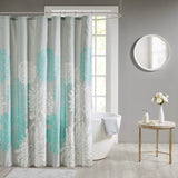 Maible Transitional 100% Polyester Print Floral Shower Curtain