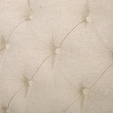 Lidia Contemporary Full/Queen Tufted WIngback Fabric Headboard, Beige and Black Noble House