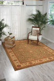 Nourison Living Treasures LI04 Persian Machine Made Loomed Indoor only Area Rug Green 8'3" x 11'3" 99446677129