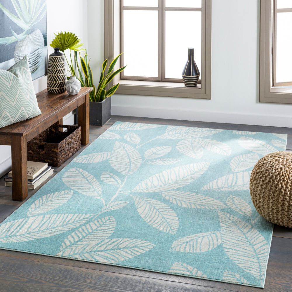 Bodrum BDM-2323 Coastal Polypropylene Rug BDM2323-81012 Aqua, Taupe, Beige 100% Polypropylene 8'10" x 12'