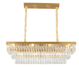 Bethel Gold Chandelier in Metal & Crystal