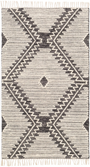 Bedouin BDO-2302 Global Cotton, Wool Rug BDO2302-81012 Black, Cream 70% Cotton, 30% Wool 8'10" x 12'