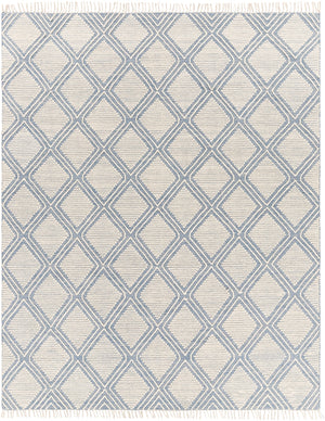 Bedouin BDO-2305 Global Cotton, Wool Rug BDO2305-810 Denim, Cream 70% Cotton, 30% Wool 8' x 10'