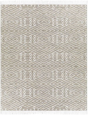 Bedouin BDO-2306 Global Cotton, Wool Rug BDO2306-810 Medium Gray, Black, Cream 70% Cotton, 30% Wool 8' x 10'