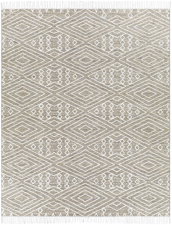 Bedouin BDO-2306 Global Cotton, Wool Rug BDO2306-810 Medium Gray, Black, Cream 70% Cotton, 30% Wool 8' x 10'