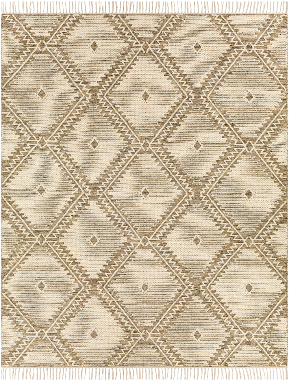 Bedouin BDO-2312 Global Cotton, Wool Rug BDO2312-810 Taupe, Black, Cream 70% Cotton, 30% Wool 8' x 10'
