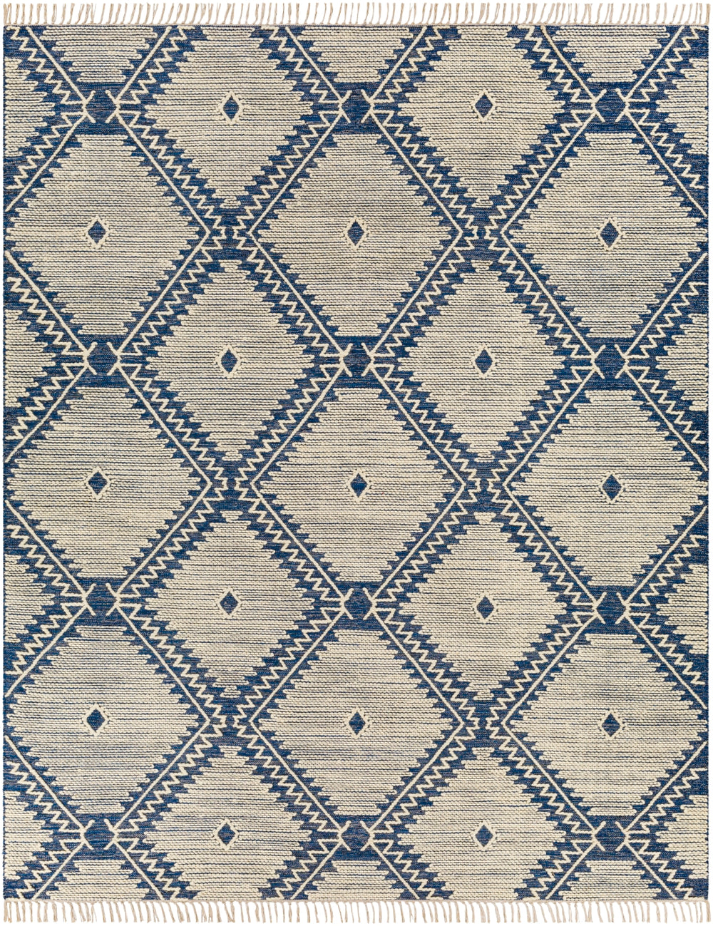 Bedouin BDO-2313 Global Cotton, Wool Rug BDO2313-810 Dark Blue, Black, Cream 70% Cotton, 30% Wool 8' x 10'
