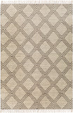 Bedouin BDO-2314 Global Cotton, Wool Rug BDO2314-69 Medium Gray, Black, Cream 70% Cotton, 30% Wool 6' x 9'