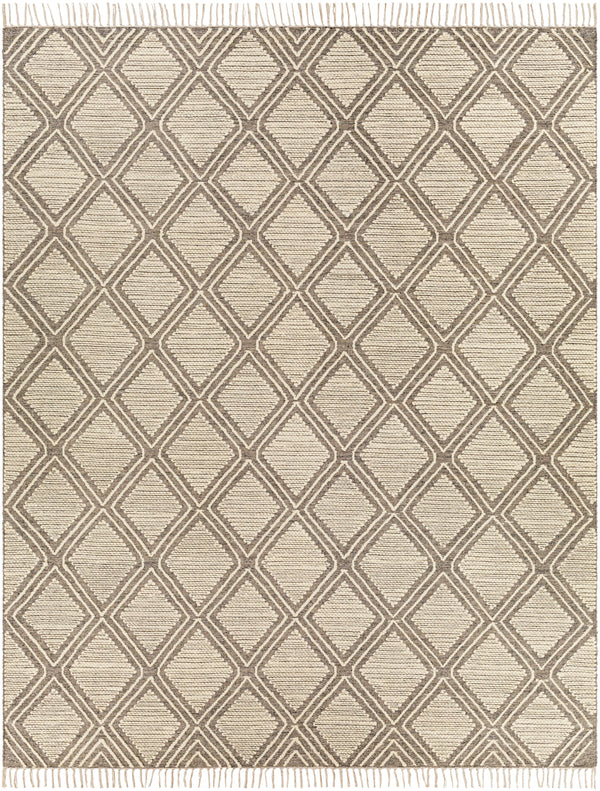 Bedouin BDO-2314 Global Cotton, Wool Rug BDO2314-810 Medium Gray, Black, Cream 70% Cotton, 30% Wool 8' x 10'