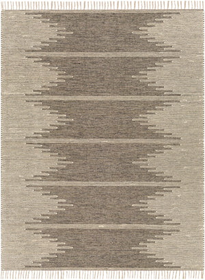 Bedouin BDO-2321 Global Cotton, Wool Rug BDO2321-810 Medium Gray, Black, Cream 70% Cotton, 30% Wool 8' x 10'