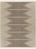 Bedouin BDO-2321 Global Cotton, Wool Rug BDO2321-810 Medium Gray, Black, Cream 70% Cotton, 30% Wool 8' x 10'