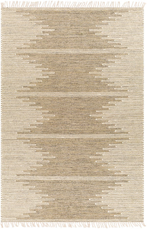 Bedouin BDO-2322 Global Cotton, Wool Rug BDO2322-69 Taupe, Black, Cream 70% Cotton, 30% Wool 6' x 9'