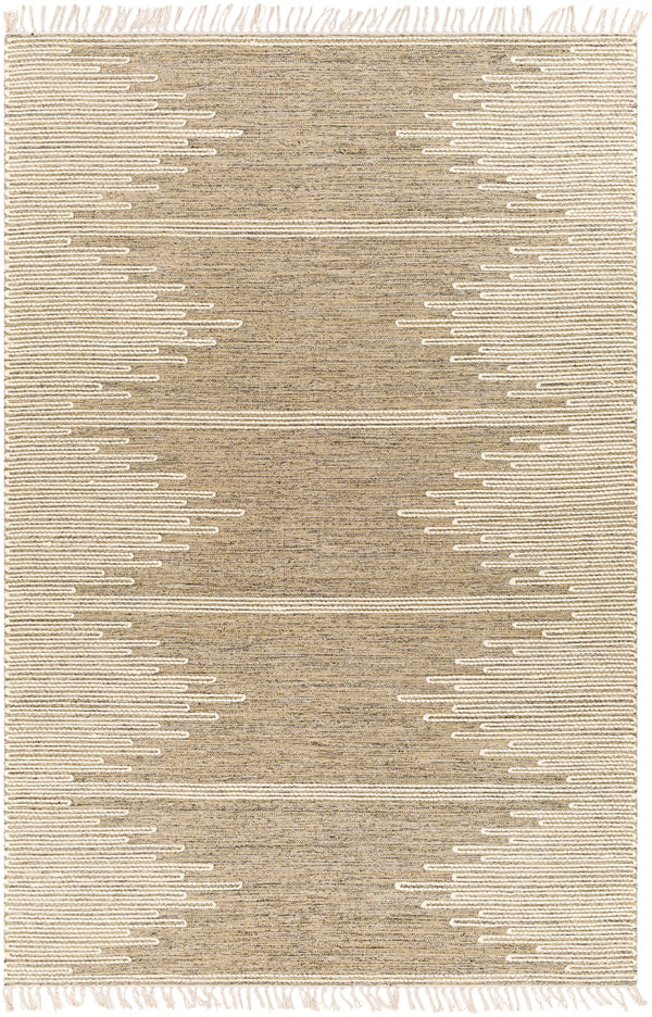 Bedouin BDO-2322 Global Cotton, Wool Rug BDO2322-69 Taupe, Black, Cream 70% Cotton, 30% Wool 6' x 9'