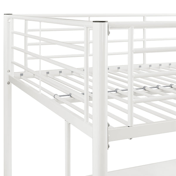 Walker Edison Premium Metal Full Size Loft Bed - White in Powder-Coated Steel BDOLWH 814055025426