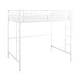 Walker Edison Premium Metal Full Size Loft Bed - White in Powder-Coated Steel BDOLWH 814055025426
