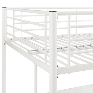 Walker Edison Premium Metal Full Size Loft Bed - White in Powder-Coated Steel BDOLWH 814055025426