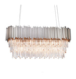 Bethel Chrome Chandelier in Metal & Crystal