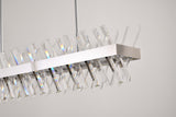 Bethel Chrome LED Chandelier in Metal & Crystal