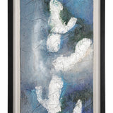 Sagebrook Home Contemporary 70x20 Handpainted Oil Canvas Abstract, Blue/silver 70132 Blue Polyester Canvas