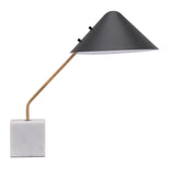 Zuo Modern Pike Steel, Marble Modern Commercial Grade Table Lamp Black, Brass, White Steel, Marble