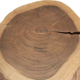 Sagebrook Home Contemporary Wood, 19"h, Log Stool, Natural Finish 17113 Brown Acacia Wood
