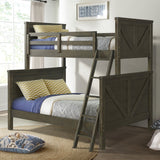 Tahoe Youth Farmhouse Twin over Full Bunk Bed | River Rock