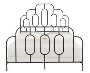 Paloma Metal Retro Bed - Luxurious Design with Sinuous Curves, Perfect for Any Bedroom Décor