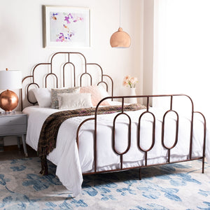 Paloma Metal Retro Bed - Luxurious Design with Sinuous Curves, Perfect for Any Bedroom Décor