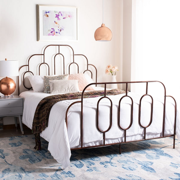 Paloma Metal Retro Bed - Luxurious Design with Sinuous Curves, Perfect for Any Bedroom Décor