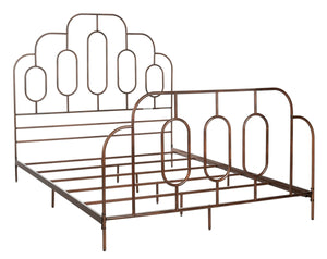 Paloma Metal Retro Bed - Luxurious Design with Sinuous Curves, Perfect for Any Bedroom Décor